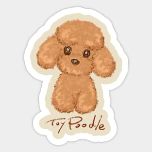 Simple sketch of a toy poodle Sticker